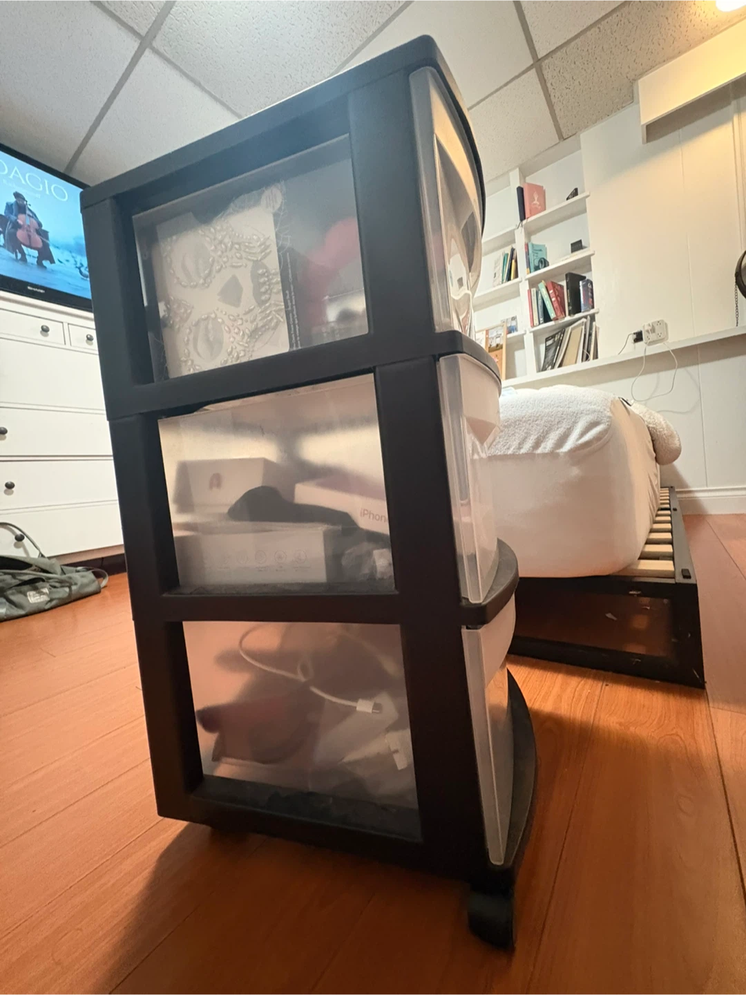 3-Drawer Plastic Rolling Storage Cart