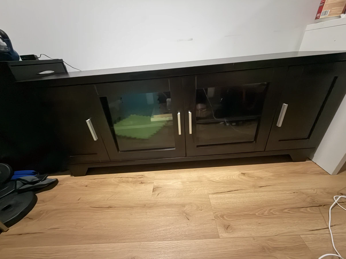 Dark brown tv stand - photo 2