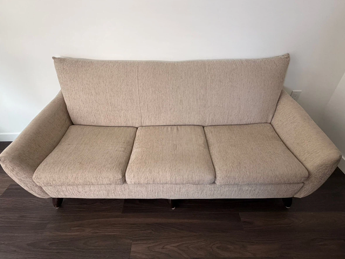 Beige Three-Seater Sofa - photo 4