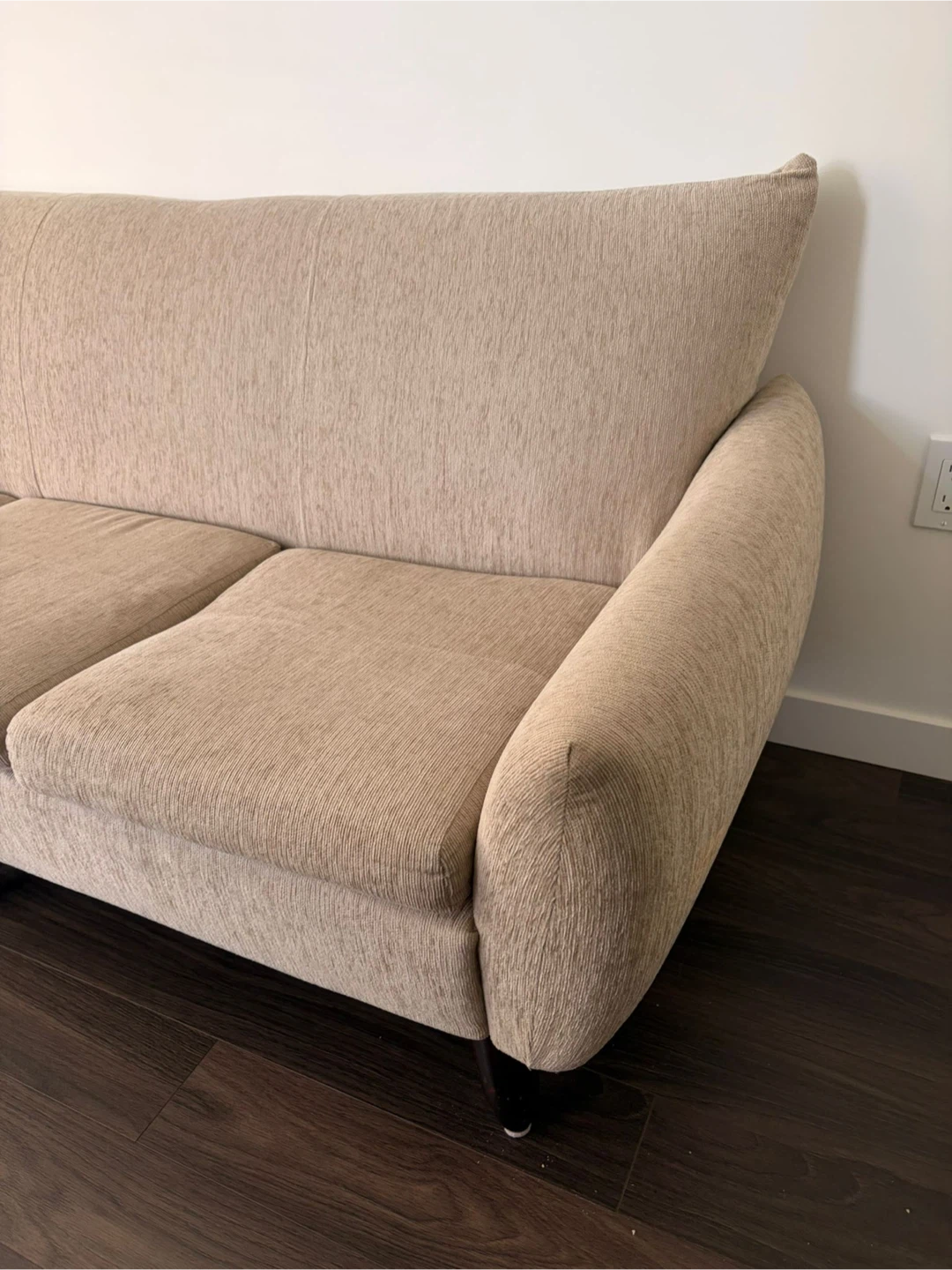 Beige Three-Seater Sofa - photo 5