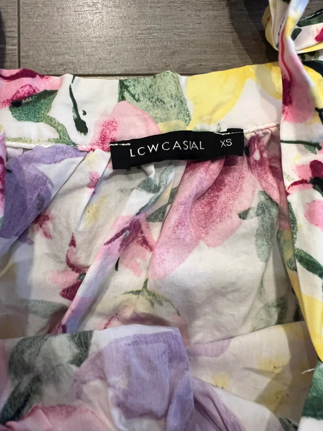 LCW Casual Floral Tie-Strap Top Size XS - photo 3