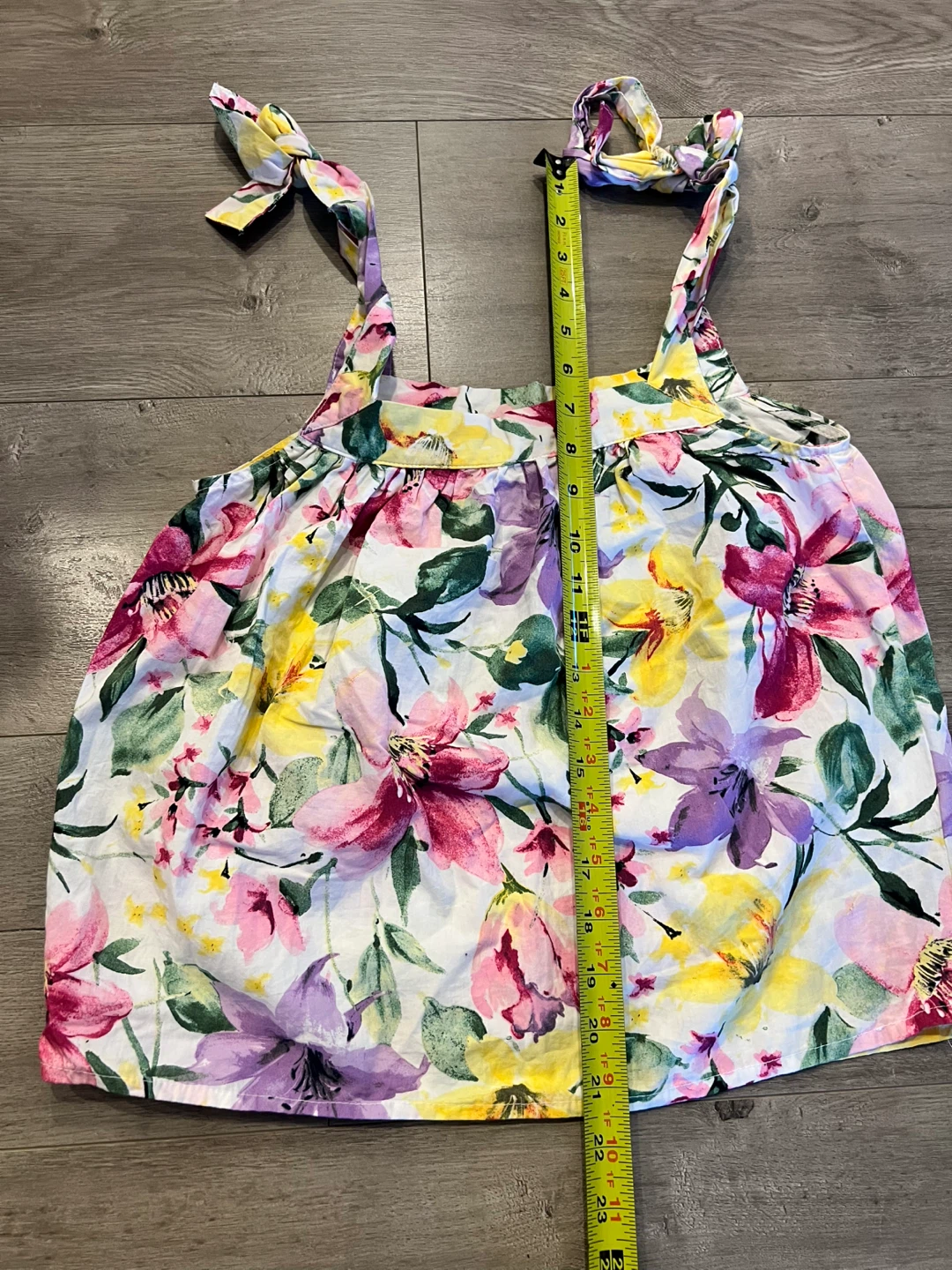 LCW Casual Floral Tie-Strap Top Size XS - photo 5