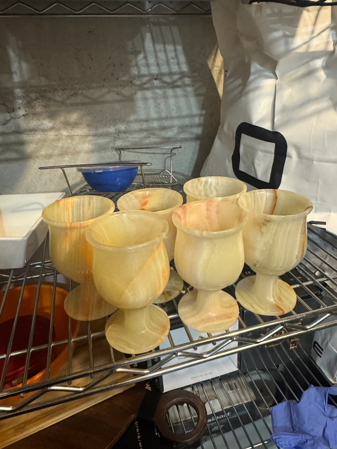 Set of 6 Onyx Goblets