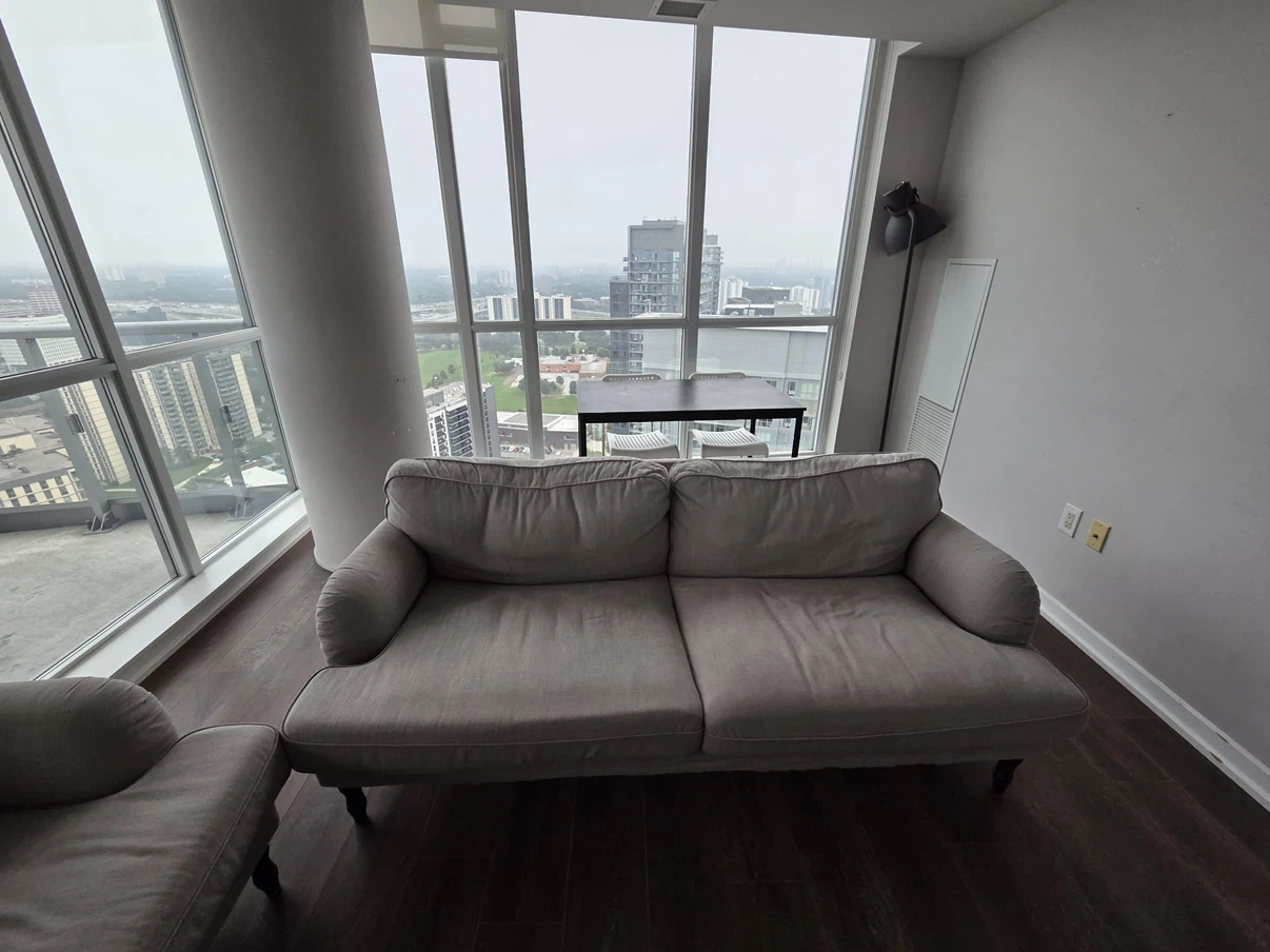 Light Grey Loveseat Sofa - photo 2