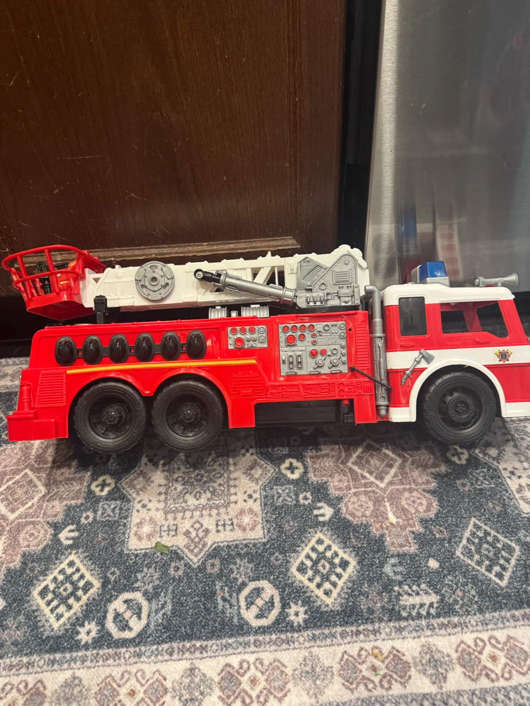 Red Fire Truck Toy with Ladder