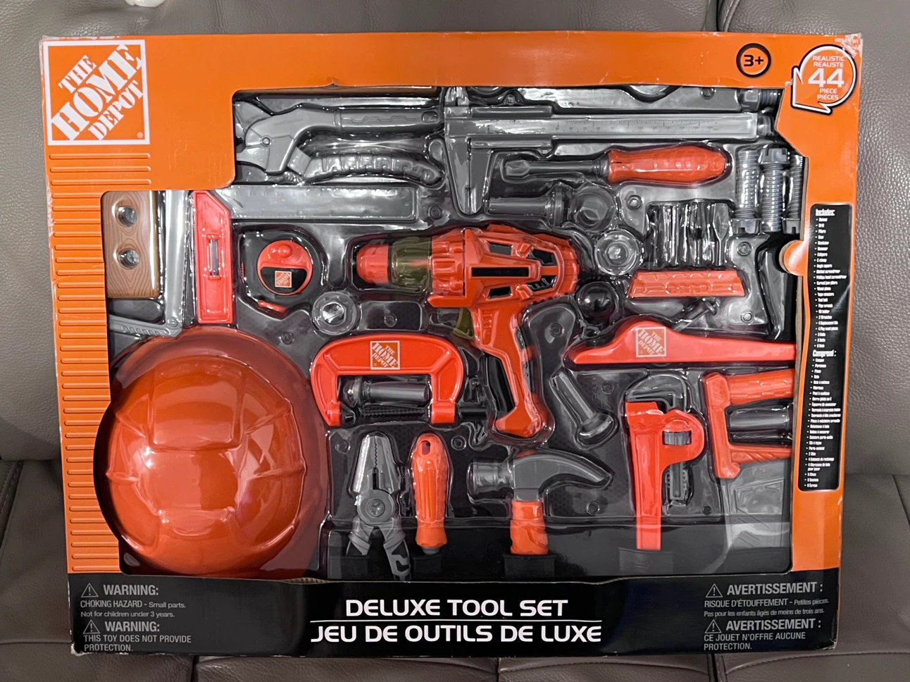 The Home Depot Deluxe Kids Toy Tool Set, brand new in box
