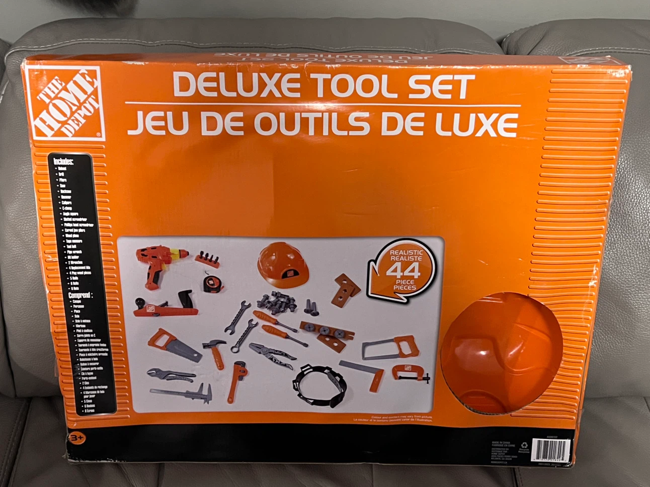 The Home Depot Deluxe Kids Toy Tool Set, brand new in box - photo 2