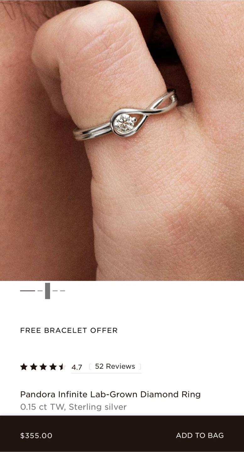 Pandora Infinite Lab-Grown Diamond Ring - photo 3
