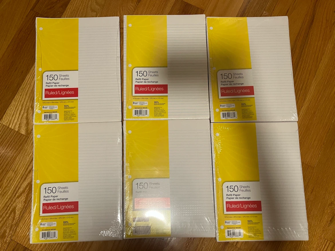 Lined Paper from Staples - 6 Pack