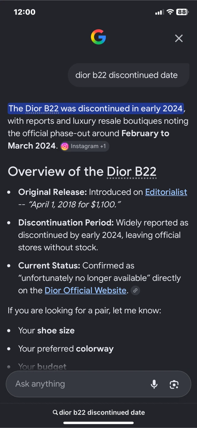 Dior B22 Sneakers -Black and Silver
