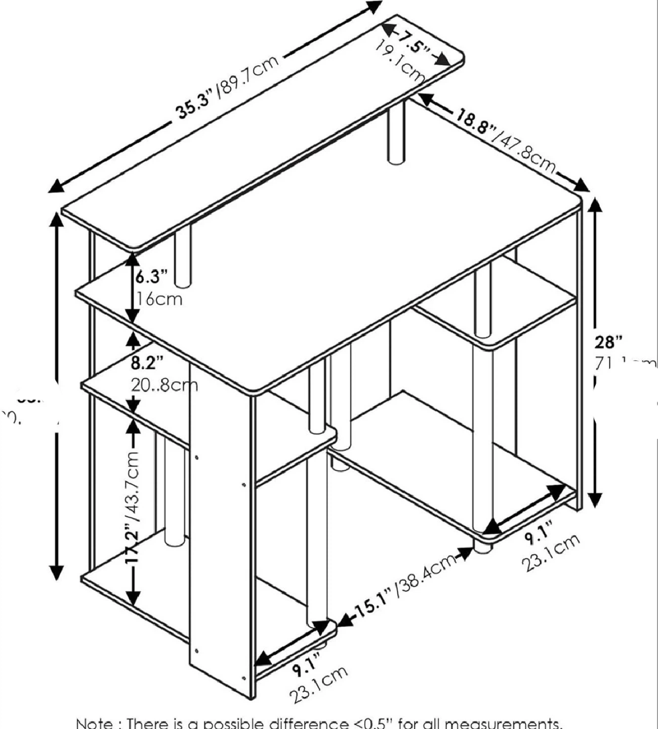 Furinno Computer Writing Desk 15071 - photo 3