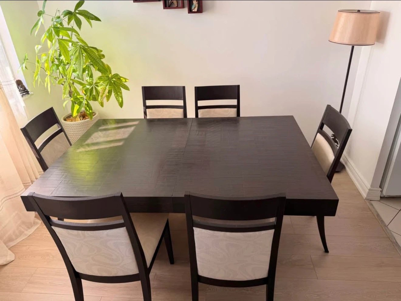 Dark Wood Dining Table with 6 Chairs - photo 2
