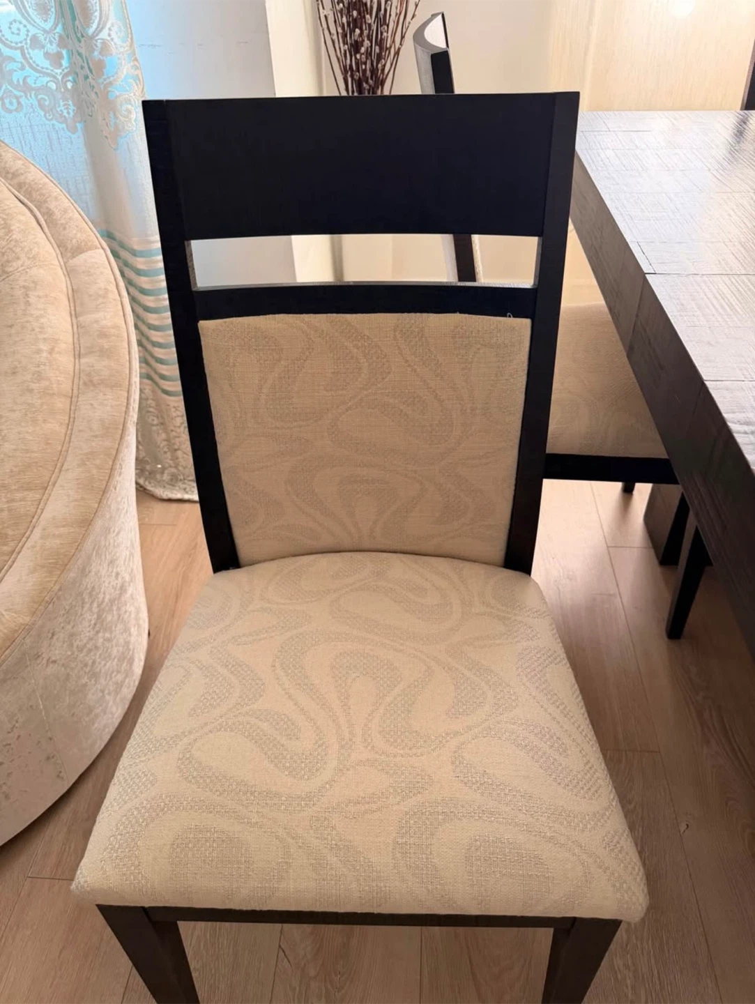 Dark Wood Dining Table with 6 Chairs - photo 4