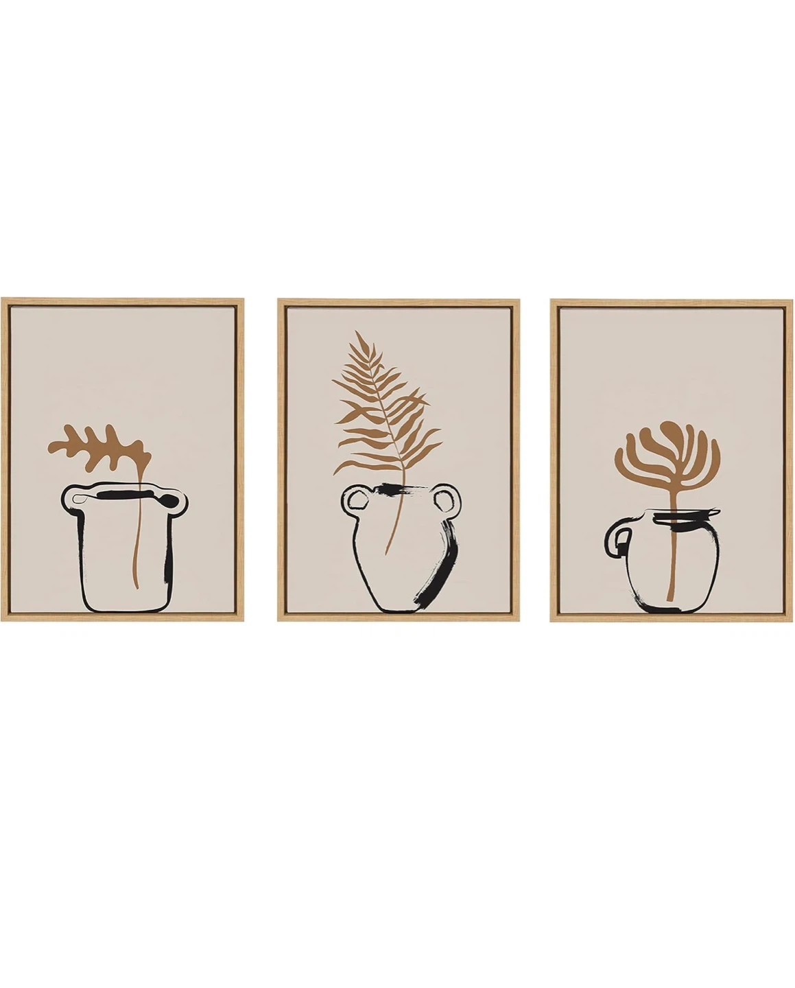 Kate and Laurel Sylvie Botanical Canvas Wall Art Set - photo 2