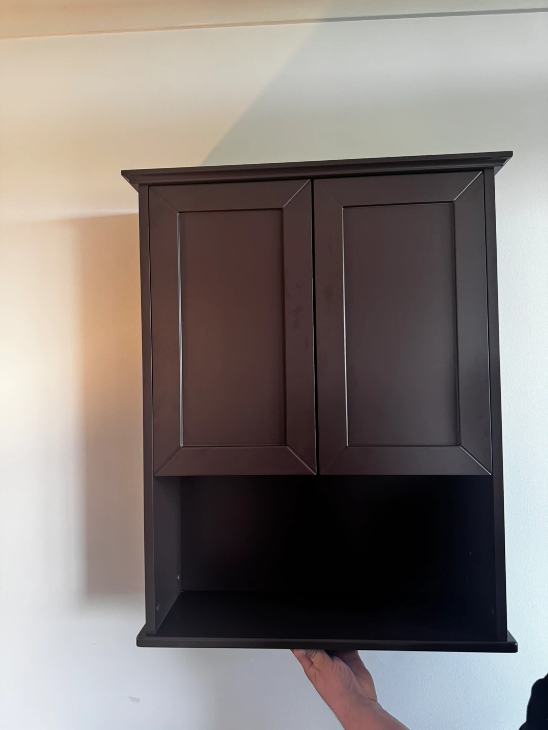 Dark Brown Wall-Mounted Storage Cabinet - photo 3