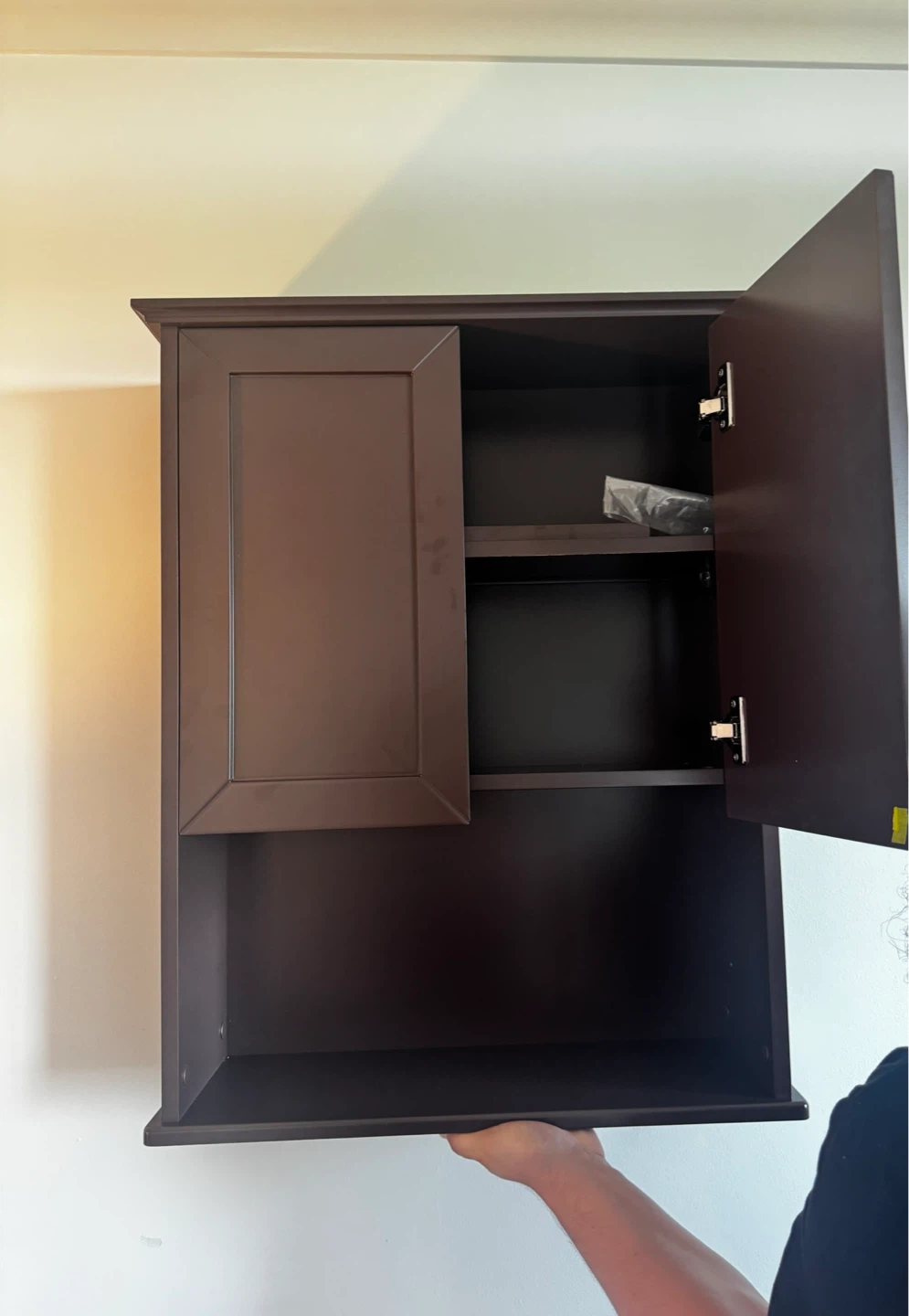 Dark Brown Wall-Mounted Storage Cabinet - photo 2