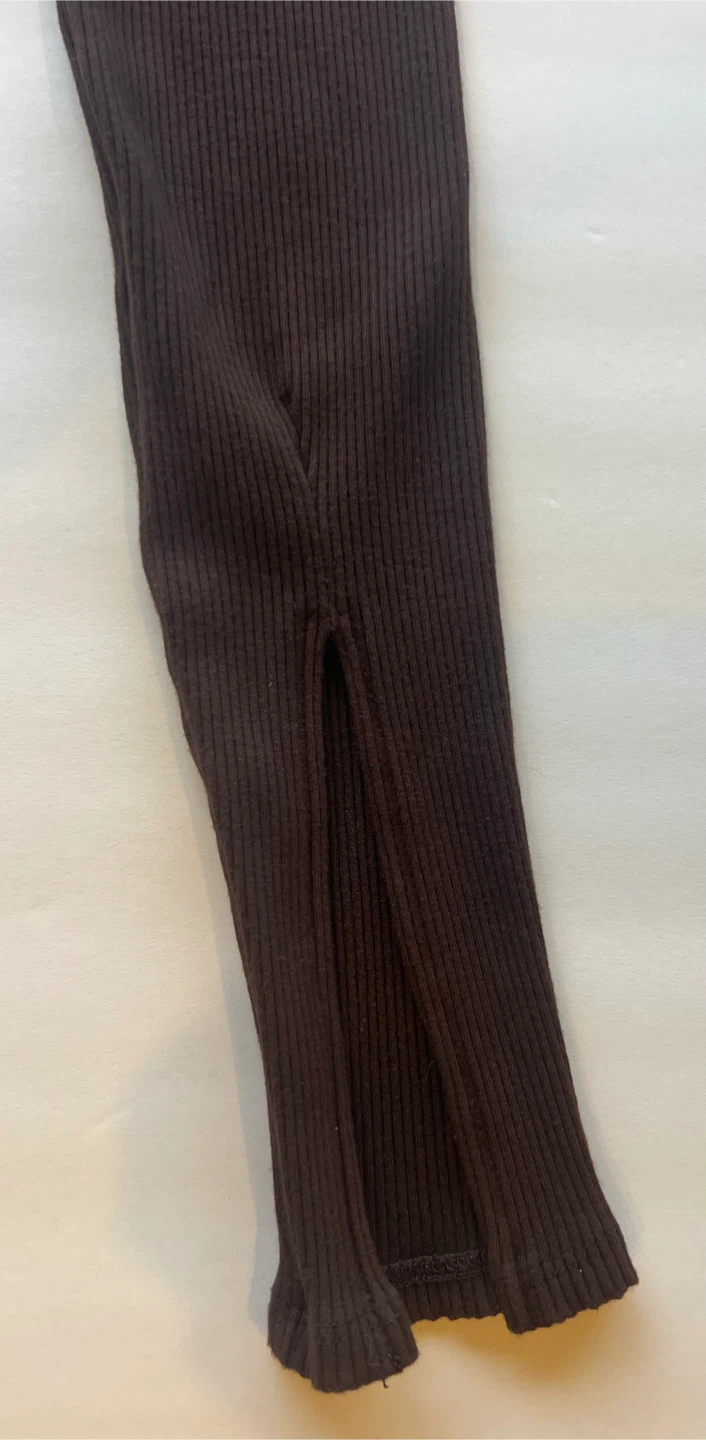 Second Avenue Brown Ribbed Leggings M - photo 2