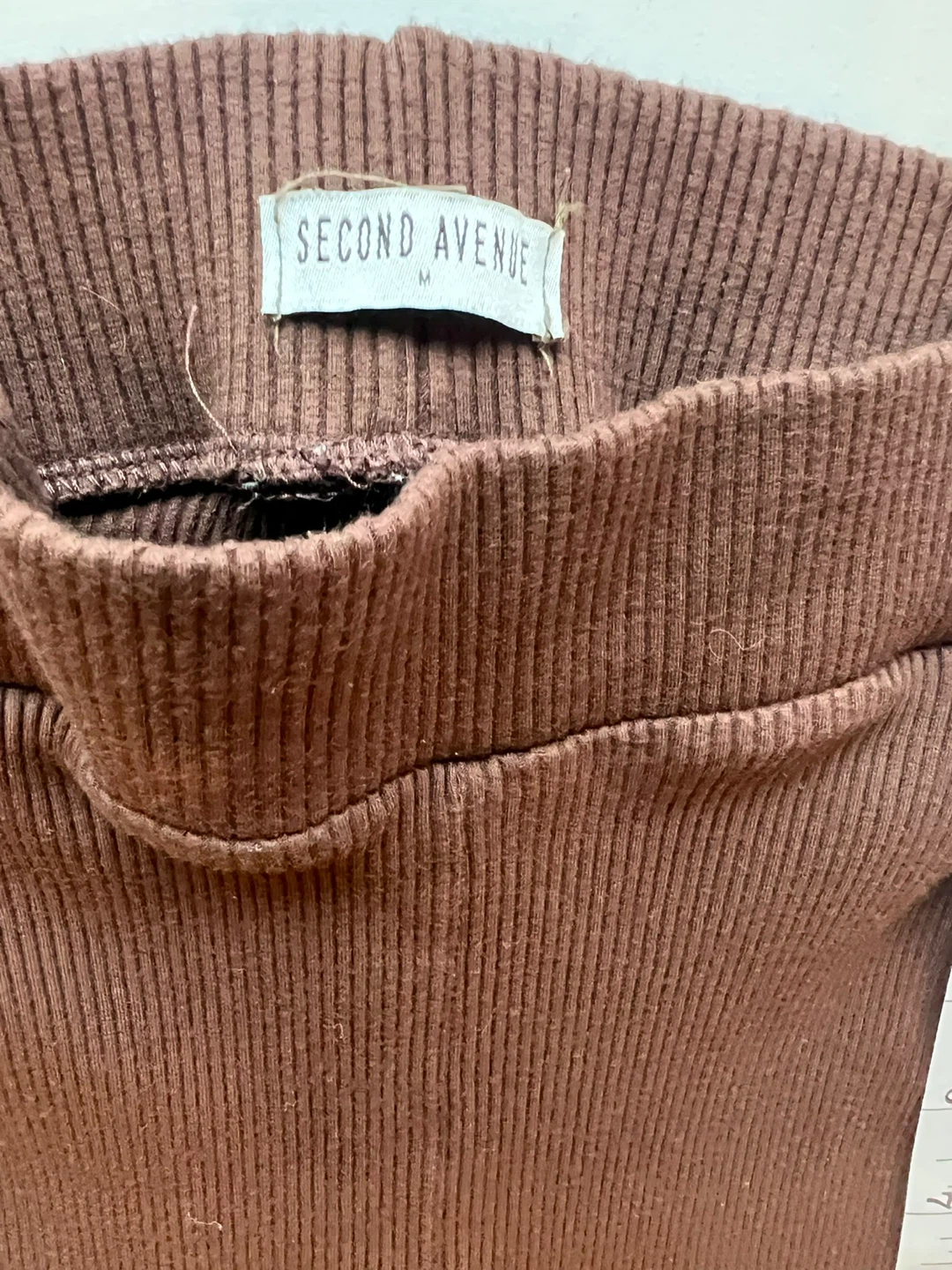 Second Avenue Brown Ribbed Leggings M - photo 4