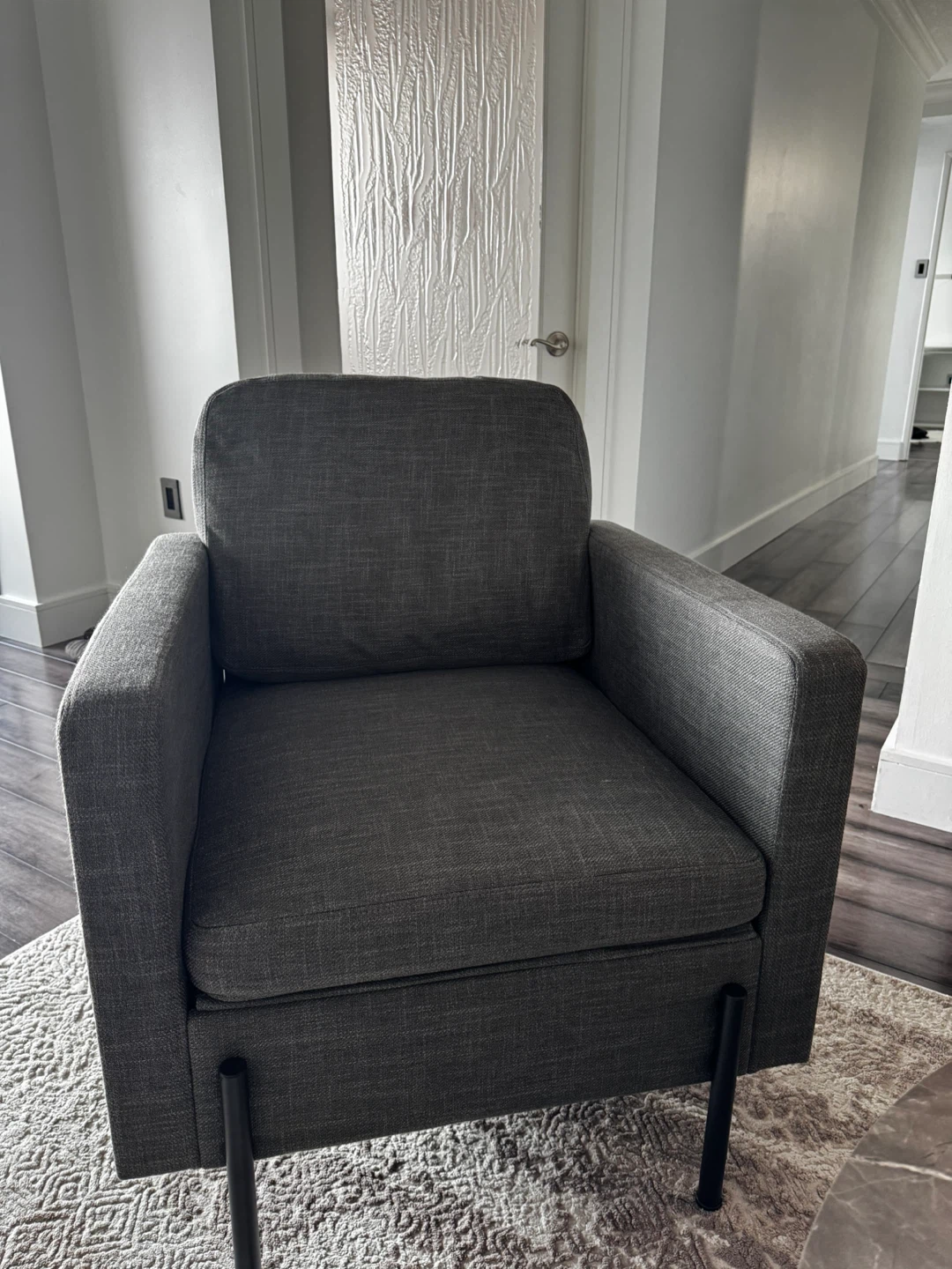 Dark Grey Fabric Armchair - photo 3