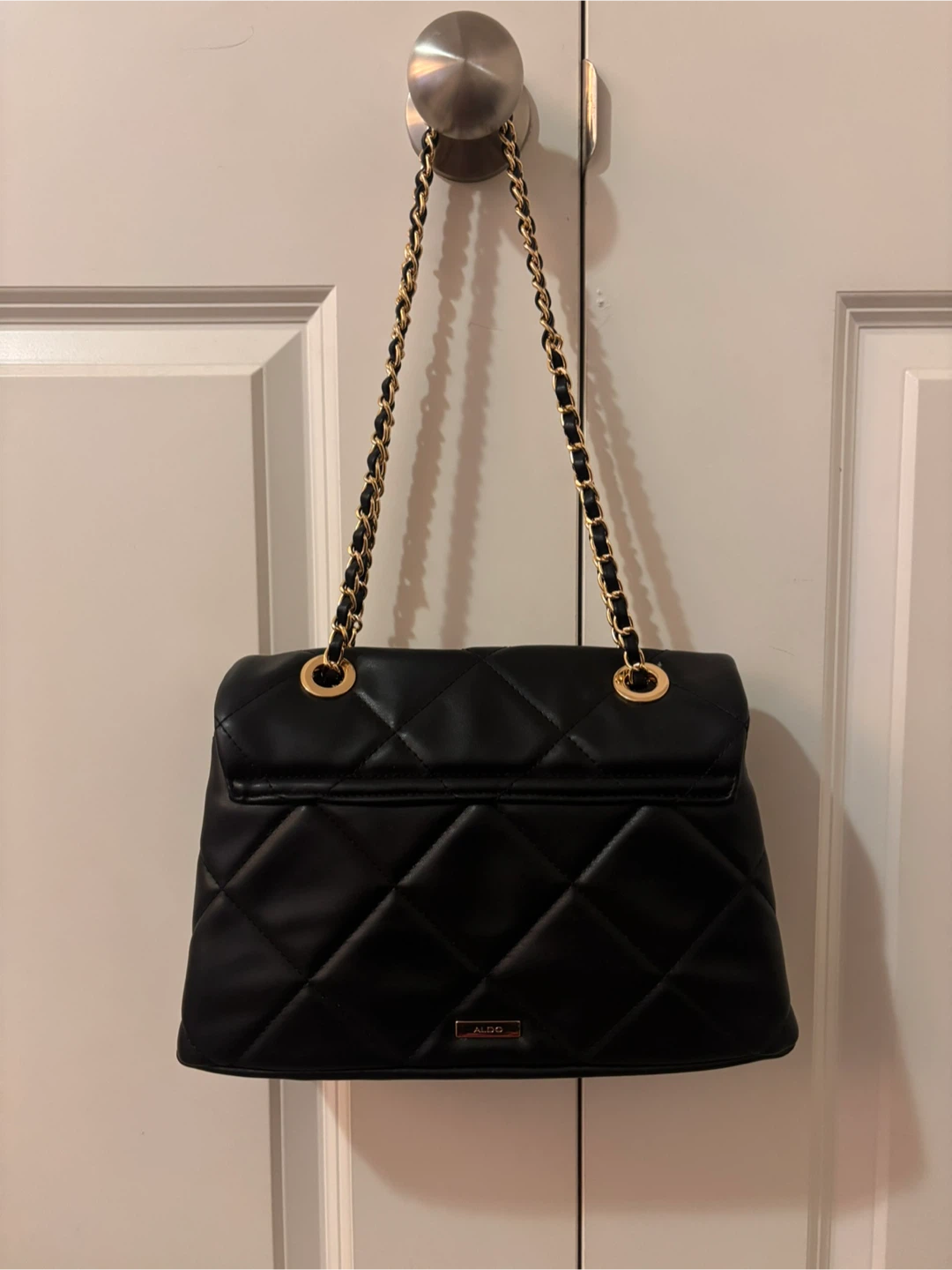 ALDO Quilted Chain Shoulder Bag Black - photo 2