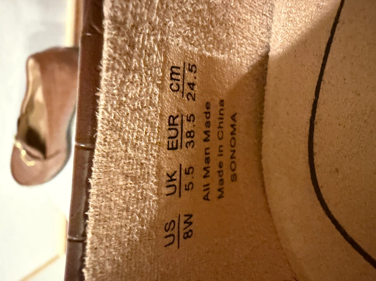 LifeStride Brown Croc Loafers Size 8W - photo 3