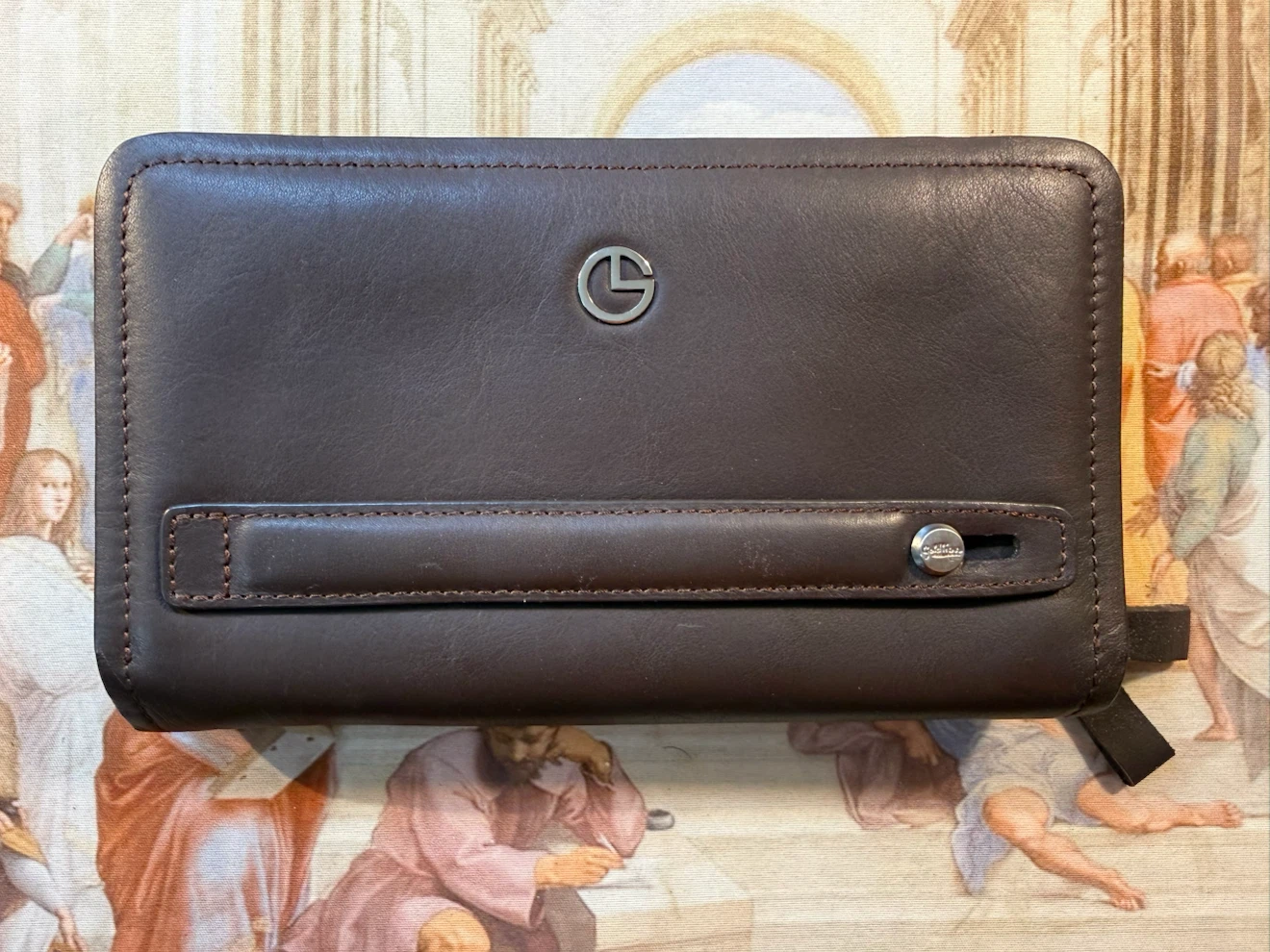 Goldlion Brown Genuine Leather Zip Around Wallet - photo 2
