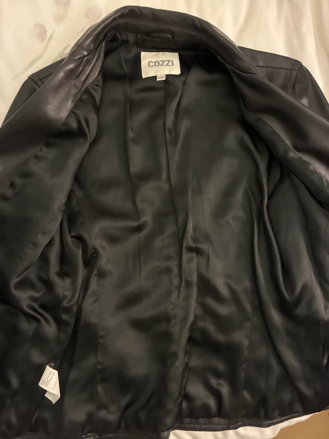 Cozzi Black Leather Jacket - photo 2