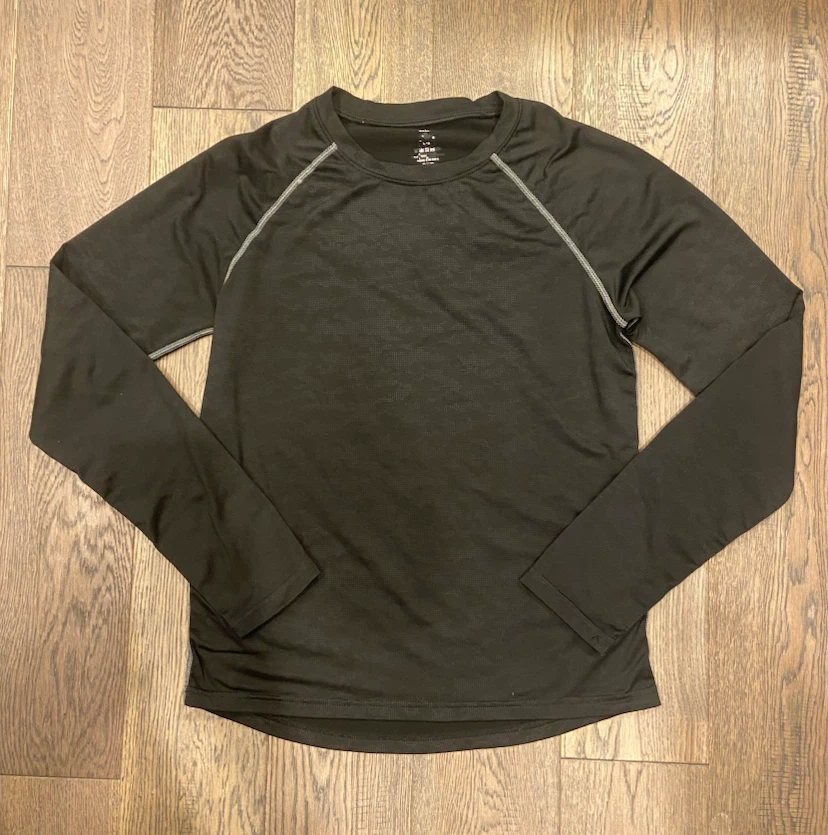 Boys Athletic Works Long Sleeve Raglan Performance Shirt Kids L