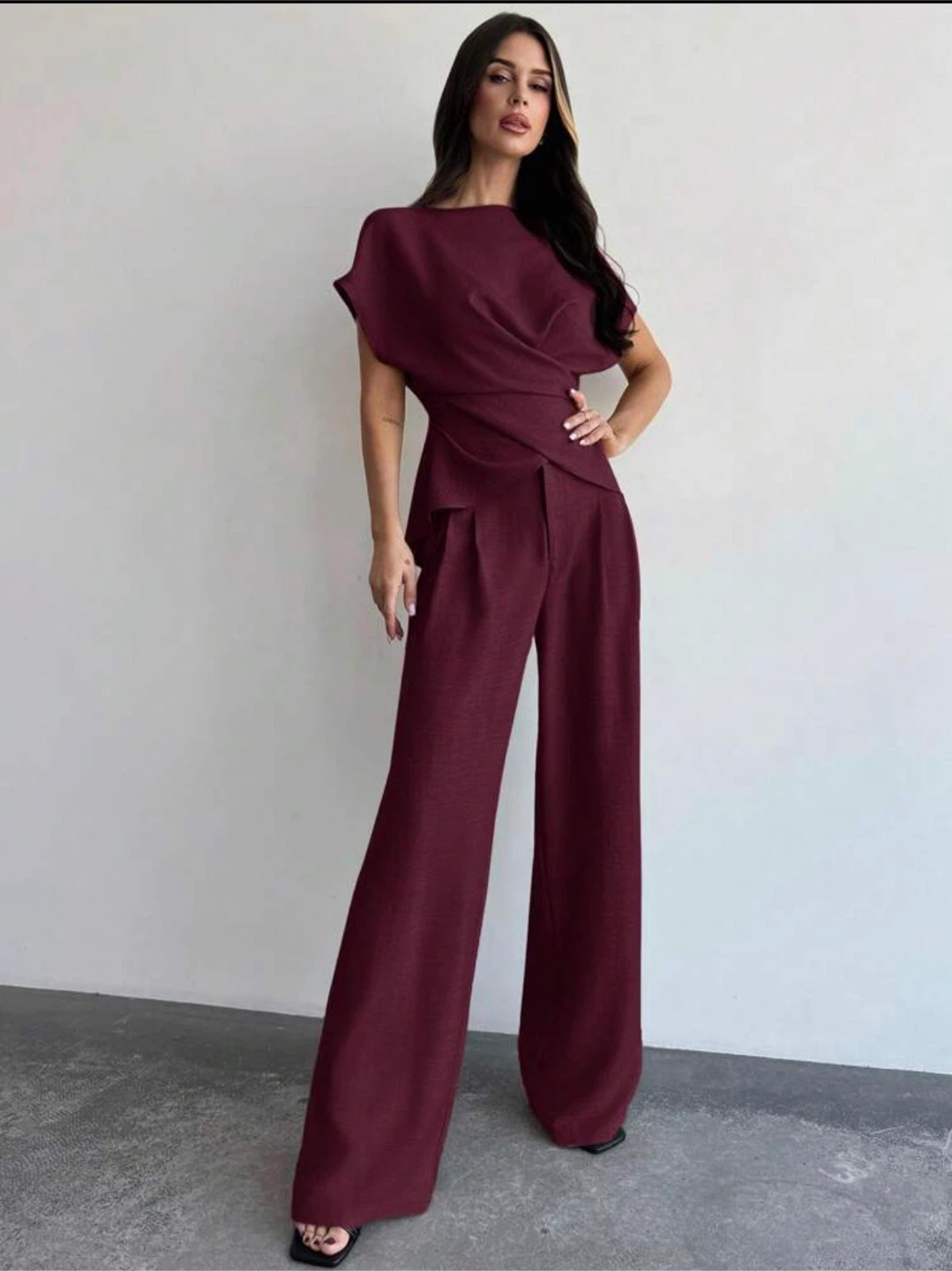 Maroon Two-Piece Set