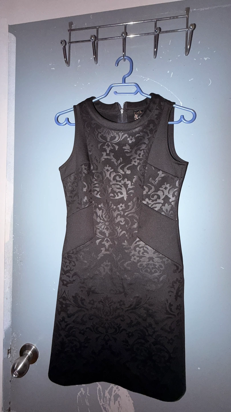 Rock & Republic black damask dress