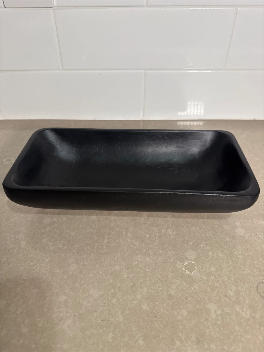 Ebony Bowls. West Elm Espresso Serving.