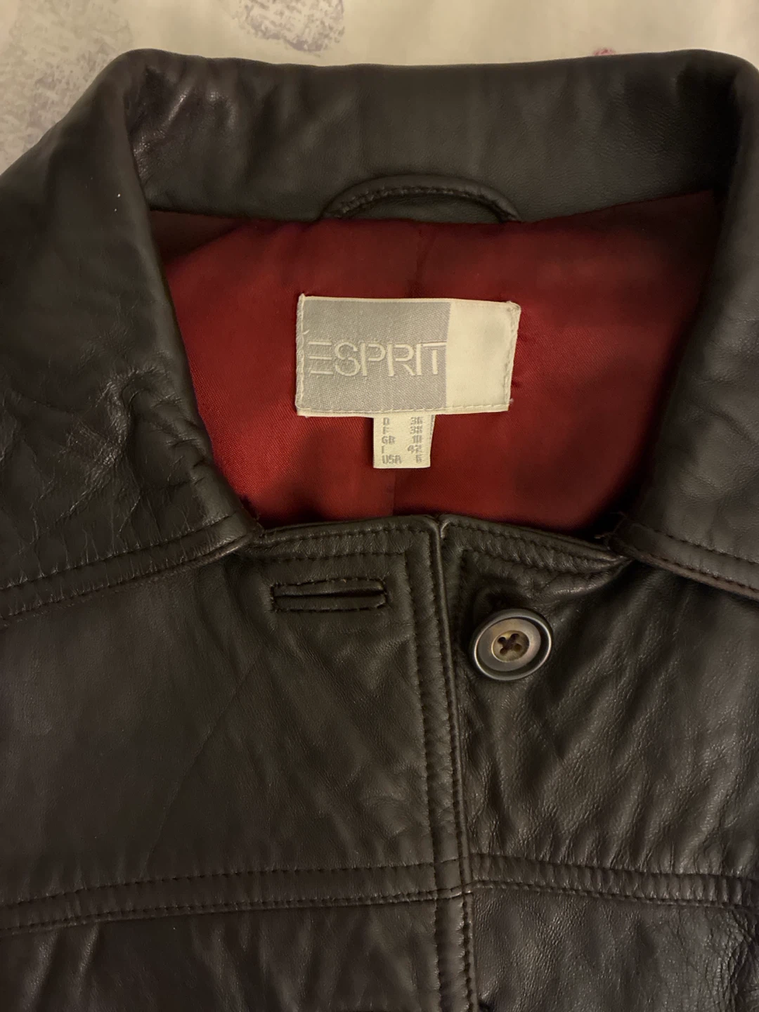 Esprit Brown Leather Jacket - photo 2