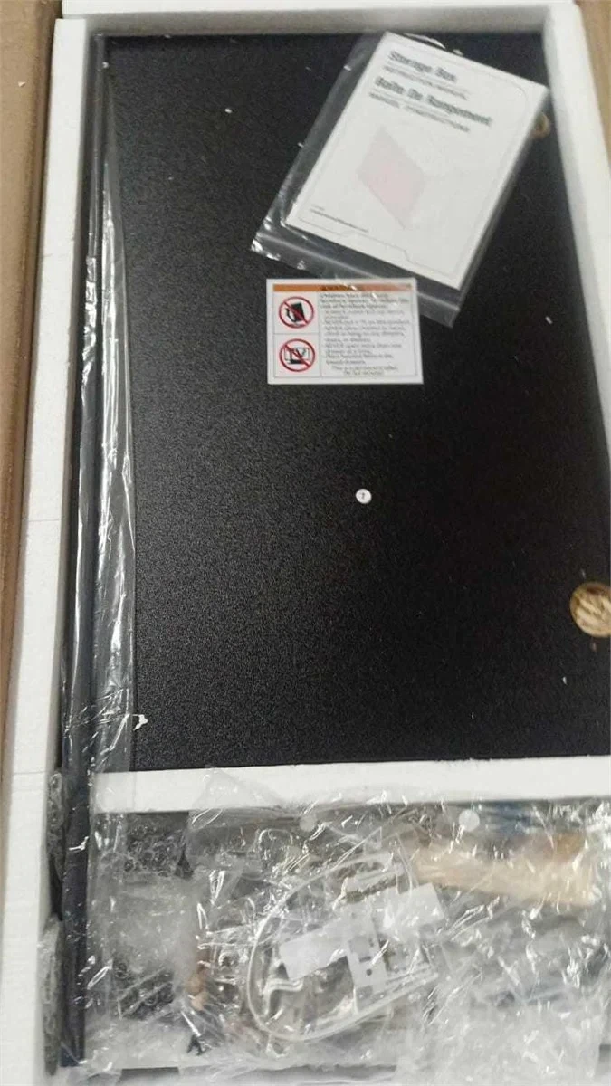 Black Storage Cabinet with Fluted Doors (Brand New in Box) - photo 2