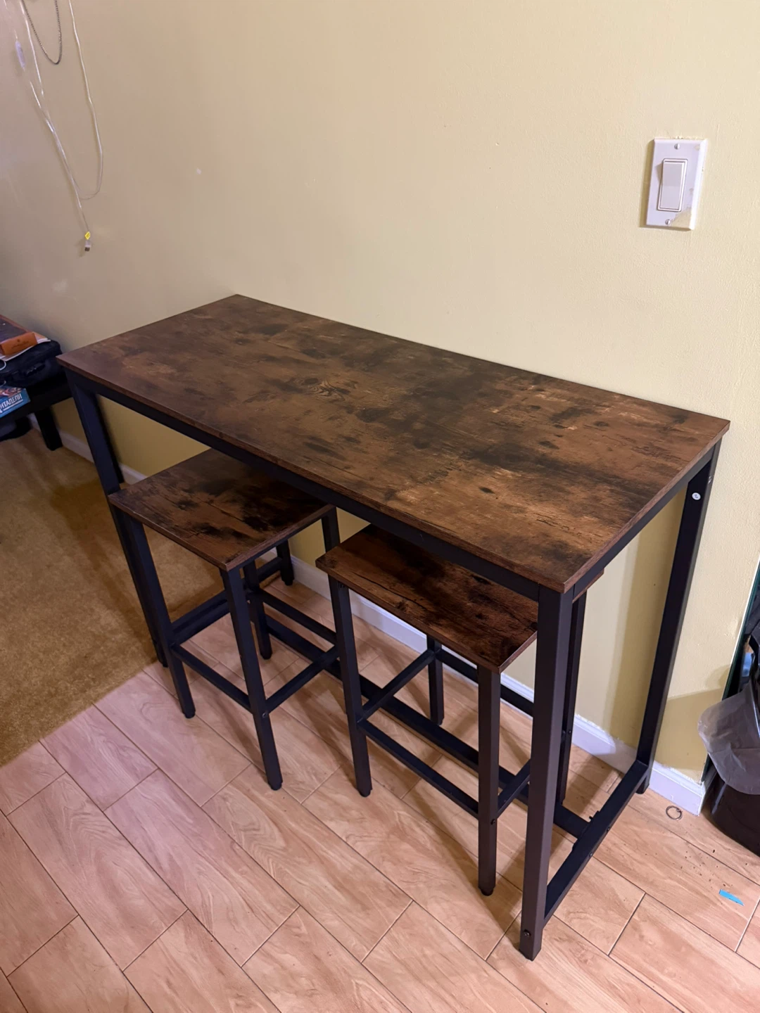 Bar Height Dining Table with 2 Stools