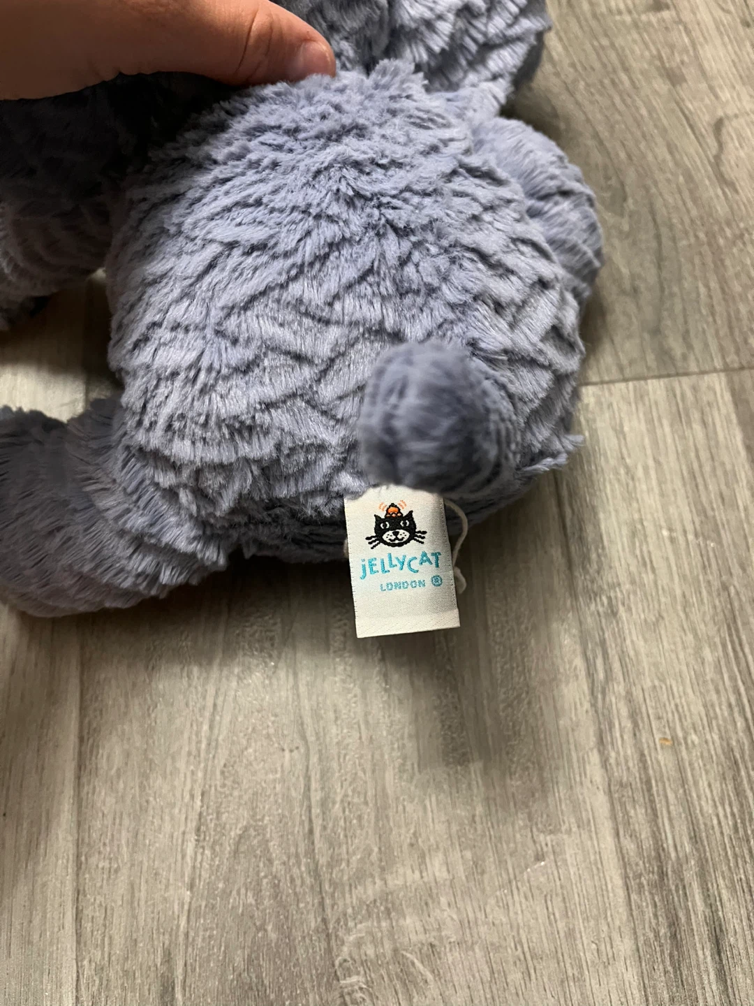 Jellycat Little Snowman Plush Toy and blue elephant