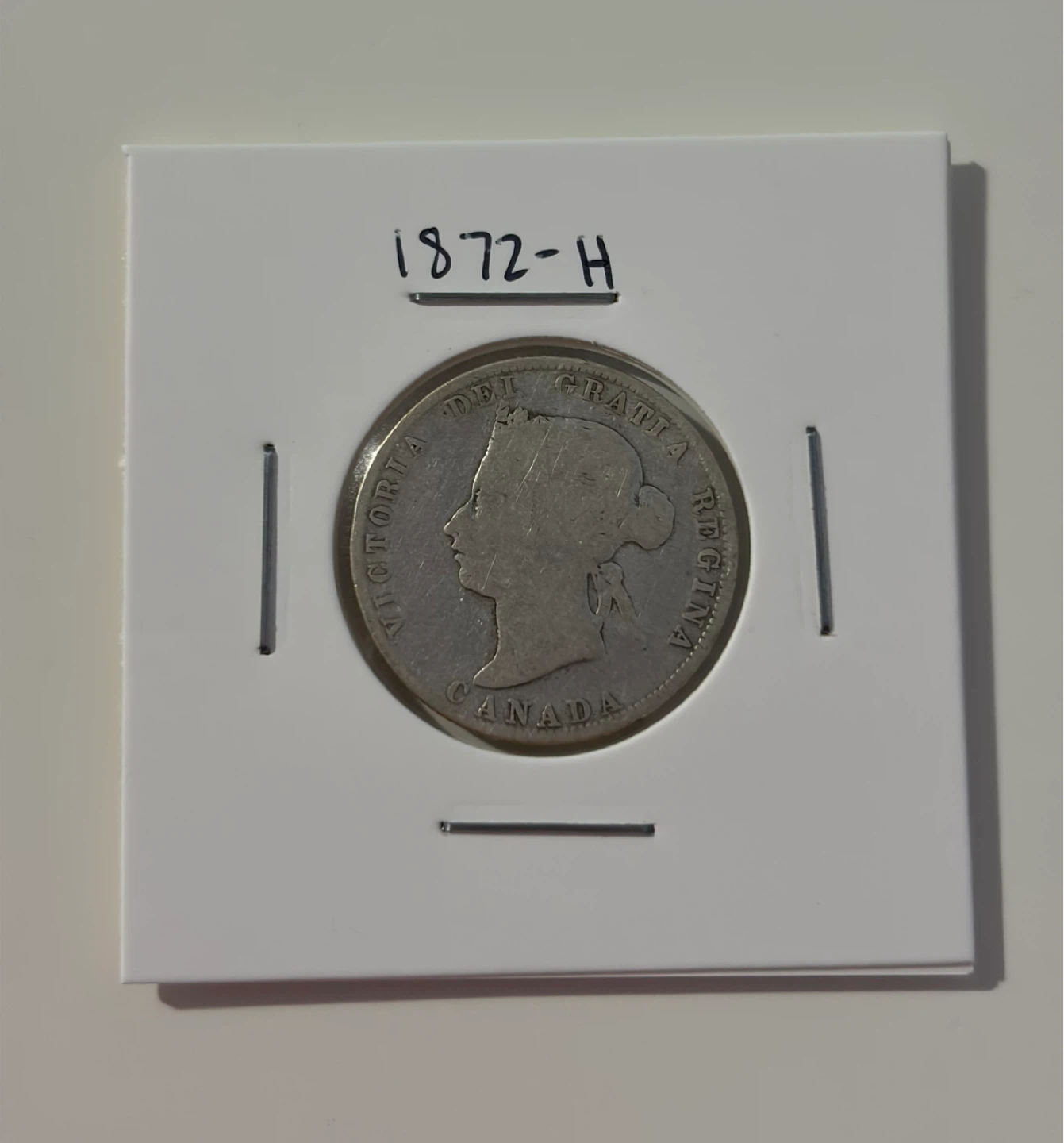 Canada 25 cents 1872-H Silver Coin