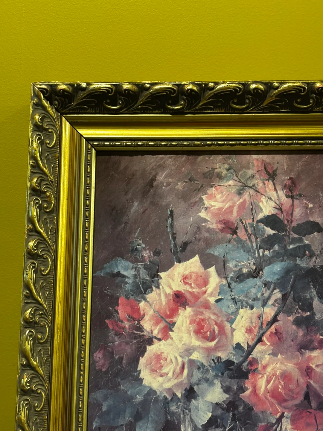 Framed Floral Still Life Painting - photo 3