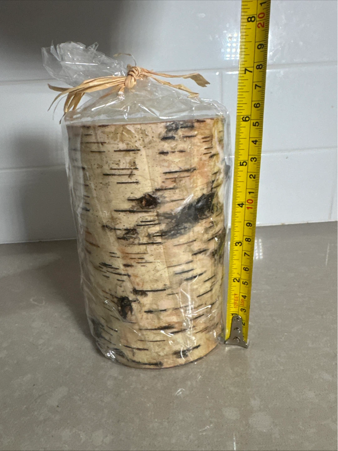 Pottery Barn Birch Bark Pillar Candle - photo 5