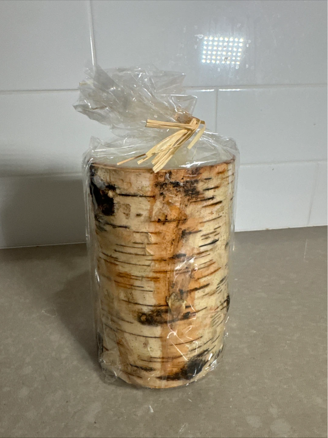Pottery Barn Birch Bark Pillar Candle