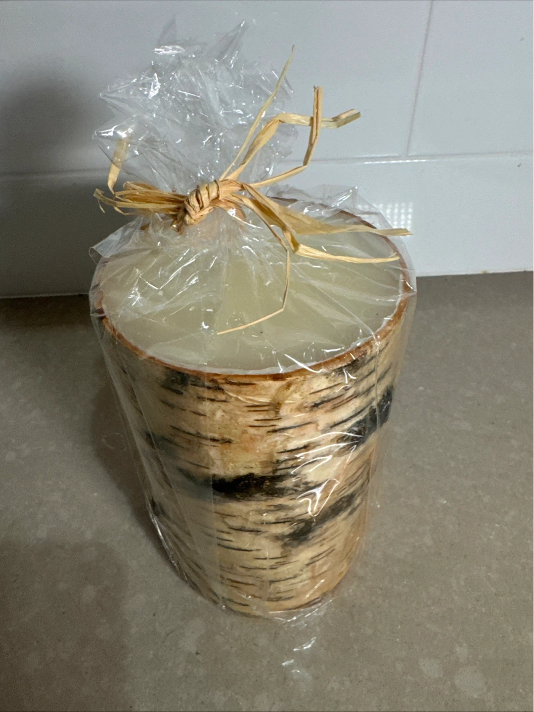 Pottery Barn Birch Bark Pillar Candle - photo 2