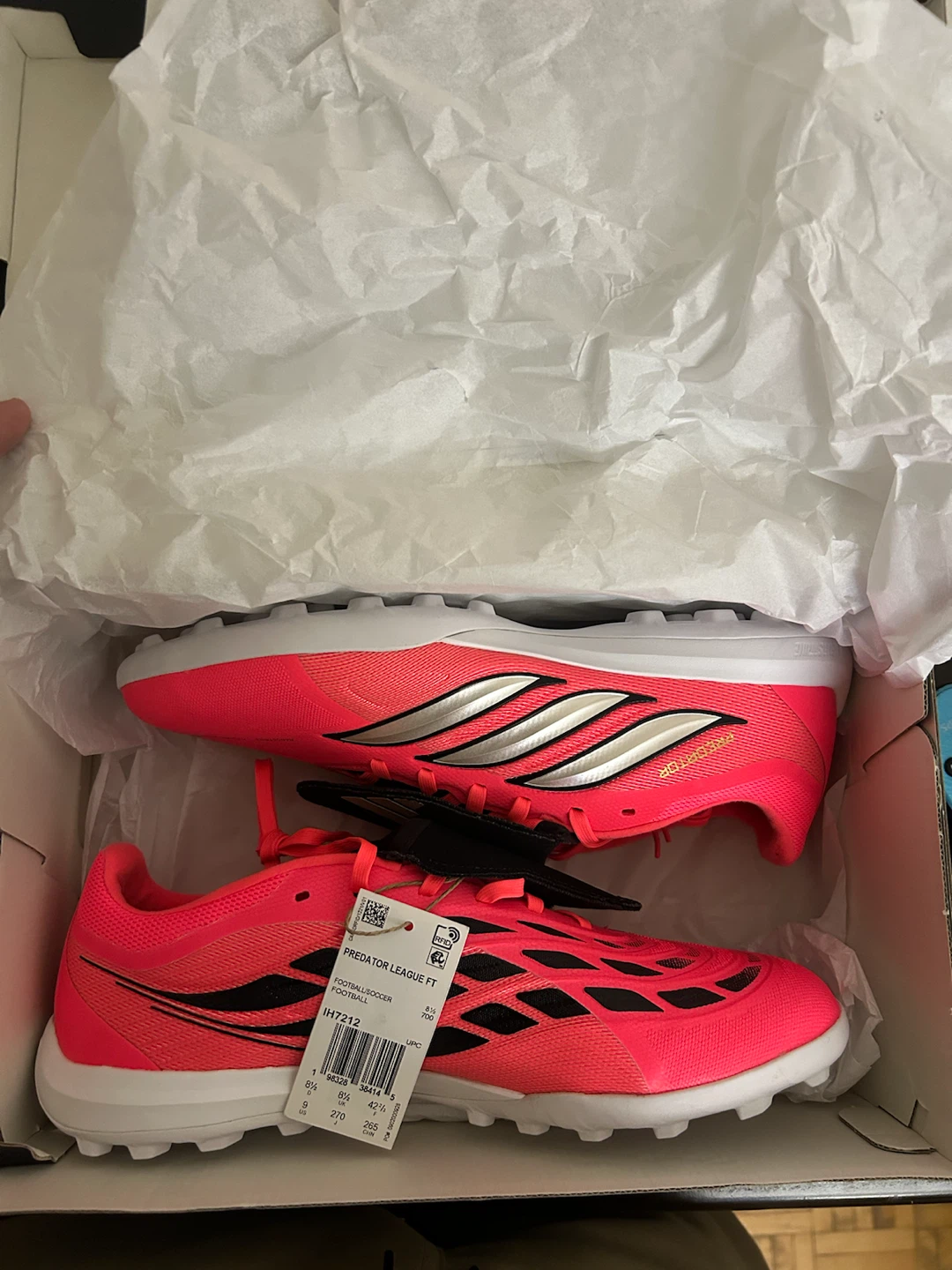 Adidas Predator League FT Football Boots - Size 9 (Pink)