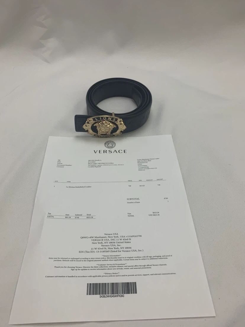 Versace Lions International Leather Belt - photo 2