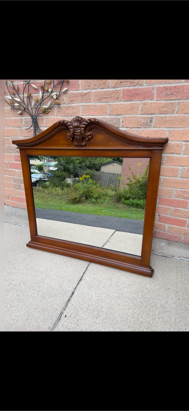 Beautiful Large Mahagony Wood Mirror - photo 3