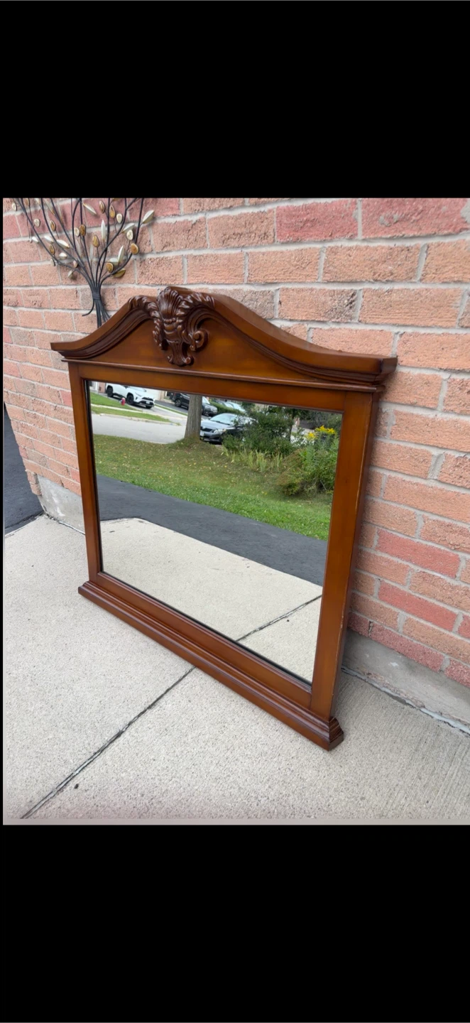 Beautiful Large Mahagony Wood Mirror - photo 4