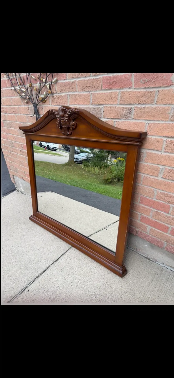 Beautiful Large Mahagony Wood Mirror - photo 4