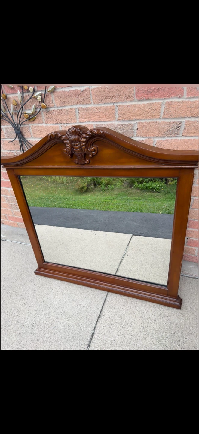 Beautiful Large Mahagony Wood Mirror - photo 5