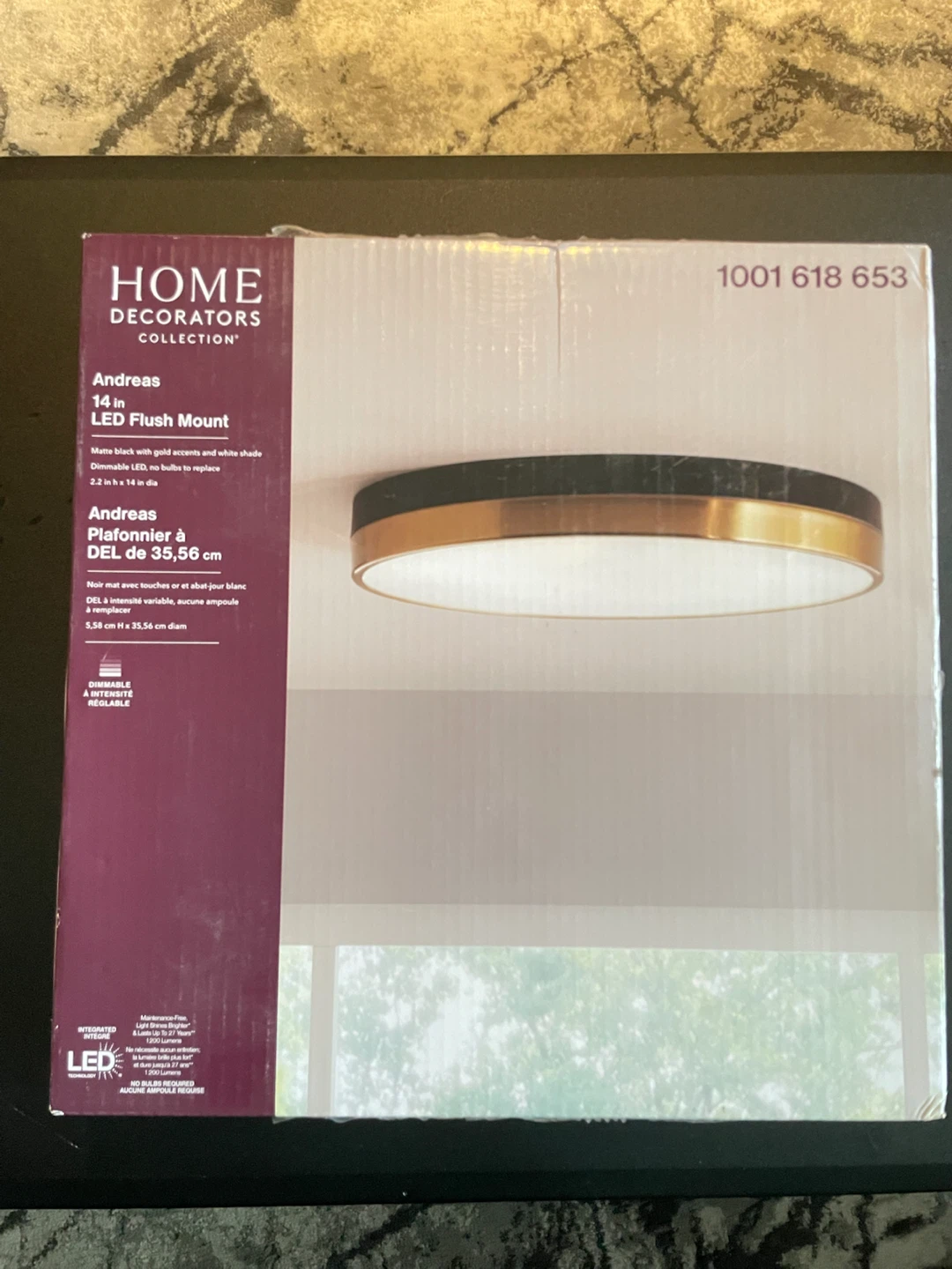Home Decorators Collection Andreas 14-inch LED Flush Mount