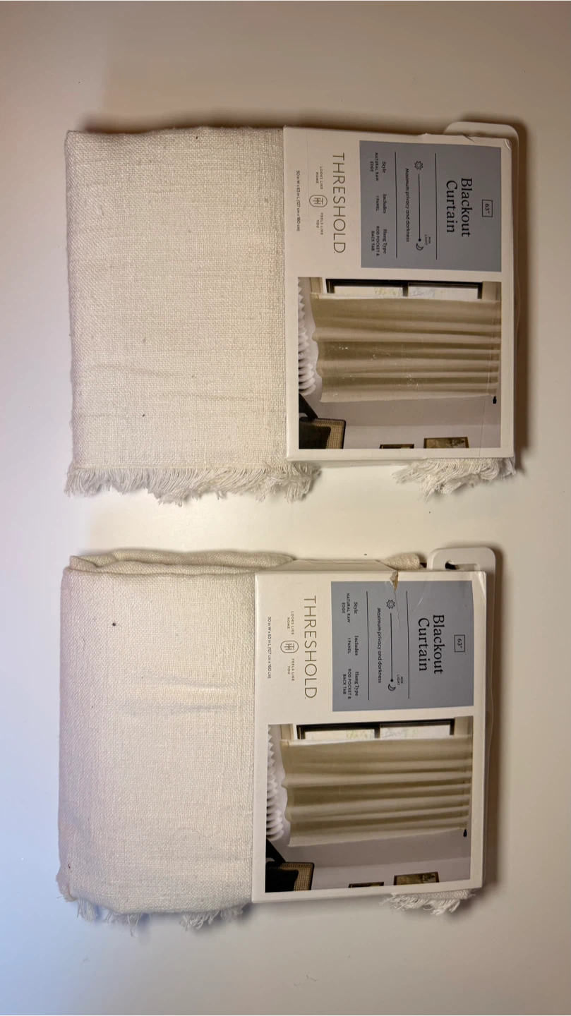 Two Threshold Ivory Blackout Curtains - photo 3