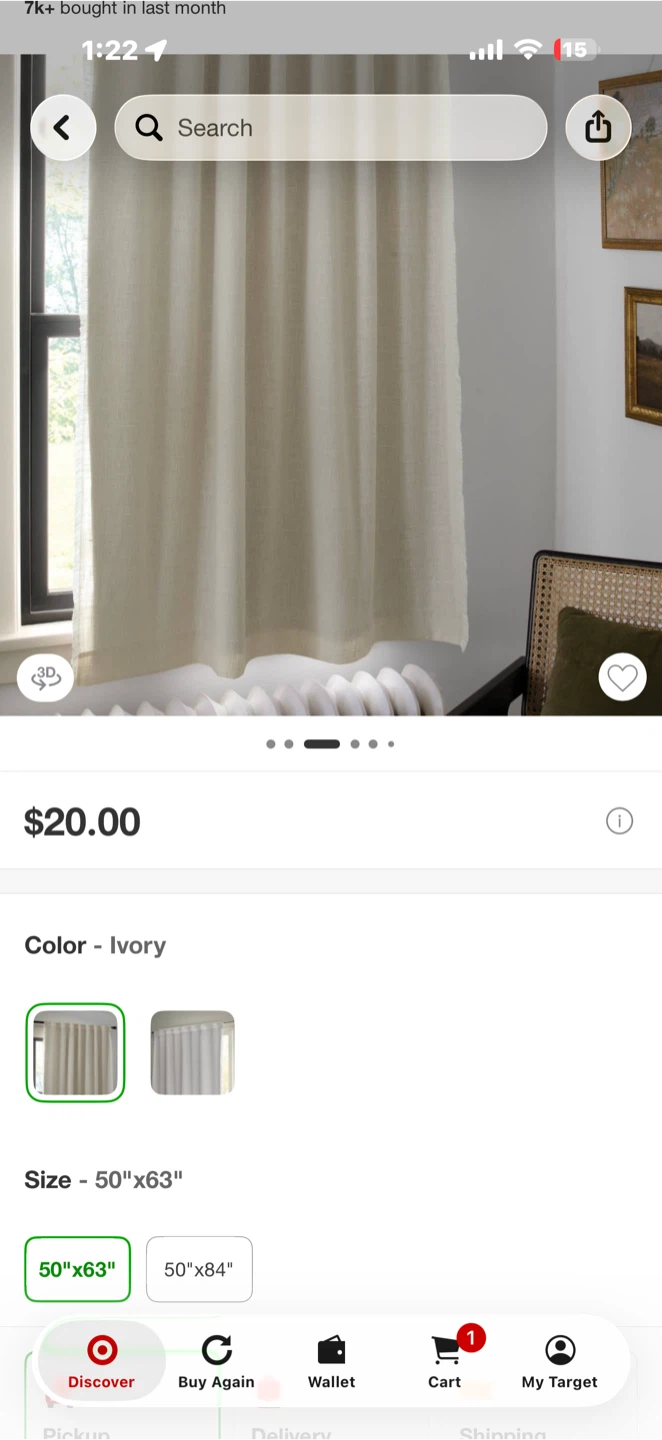Two Threshold Ivory Blackout Curtains - photo 5
