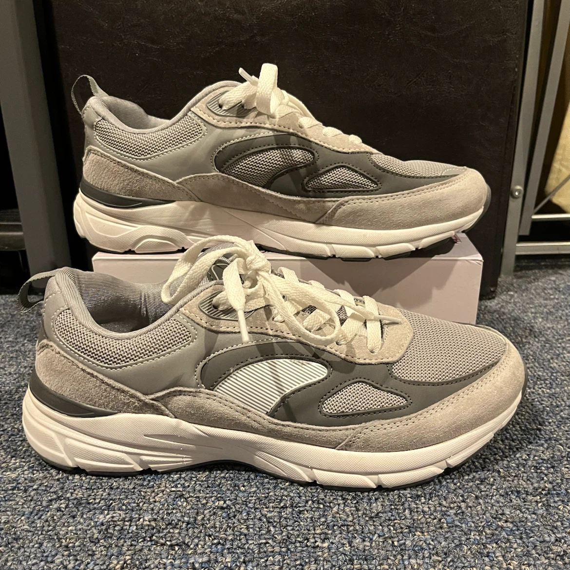 Men’s Grey & White Mesh Sneakers - photo 3